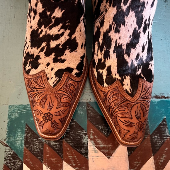 Myra Cowhide Booties - Picture 4 of 7